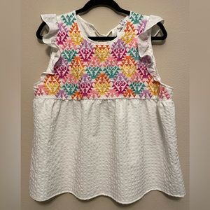 THML embroidered top NWT